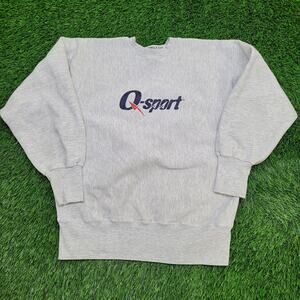 Vintage 90s Q-Sport Cropped Sweatshirt Large 22x24 USA